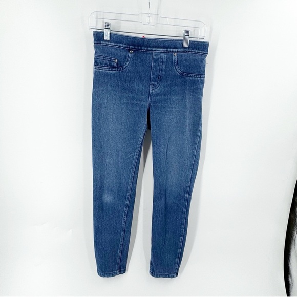 ✅ SPANX MEDIUM WASH DENIM JEGGINGS SIZE SMALL - Picture 1 of 6